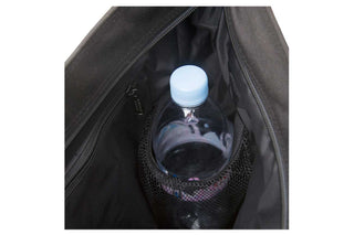 large greenwich tote black with internal bottle sleeve