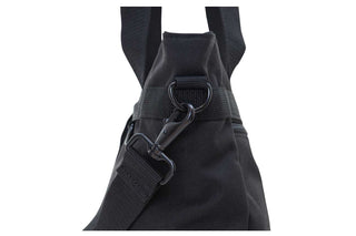 large greenwich tote black with shoulder strap hook