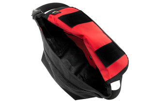 mini nylon messenger bag black inside view