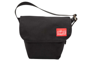 small vintage messenger bag black