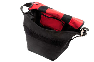 small vintage messenger bag black