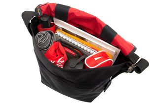 nylon messenger bag black