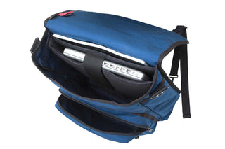 Commuter Laptop Bag W/Back Zipper Navy