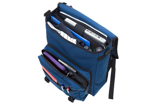 Commuter Laptop Bag W/Back Zipper Navy