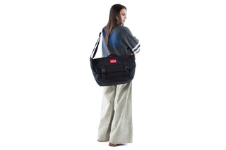 Large NY Messenger Bag Black