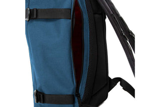 apex backpack navy with side zipper
