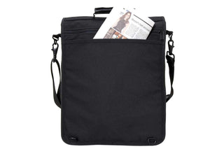 Commuter Laptop Bag W/Back Zipper Black