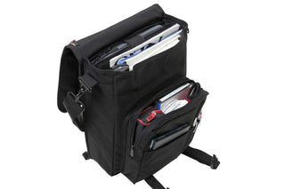 Commuter Laptop Bag W/Back Zipper Black