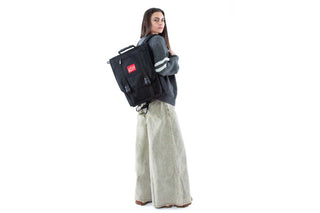 Commuter Laptop Bag W/Back Zipper Black