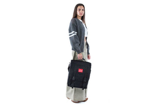 Commuter Laptop Bag W/Back Zipper Black