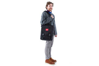 Commuter Laptop Bag W/Back Zipper Black