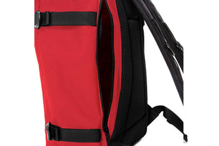 apex backpack red with side zipper